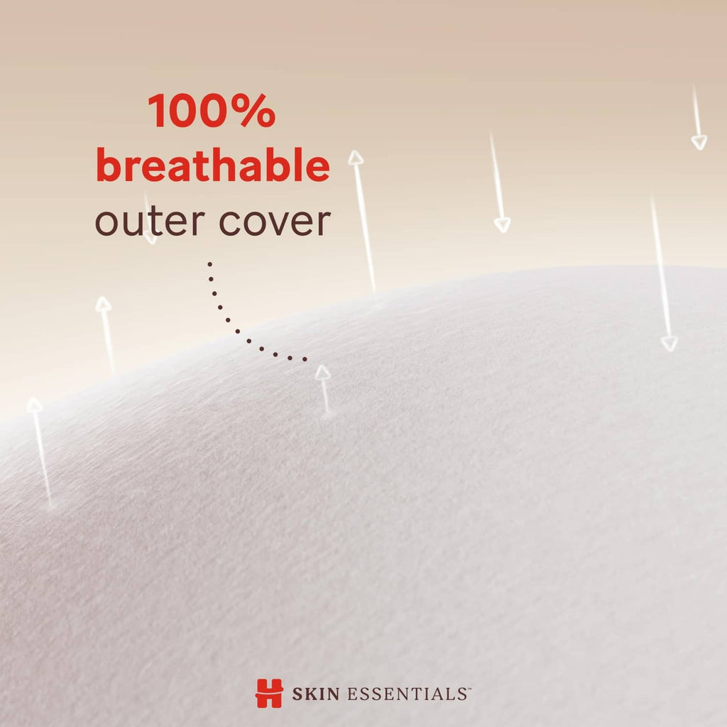 White diaper outer cover with 100% breathable protection callout