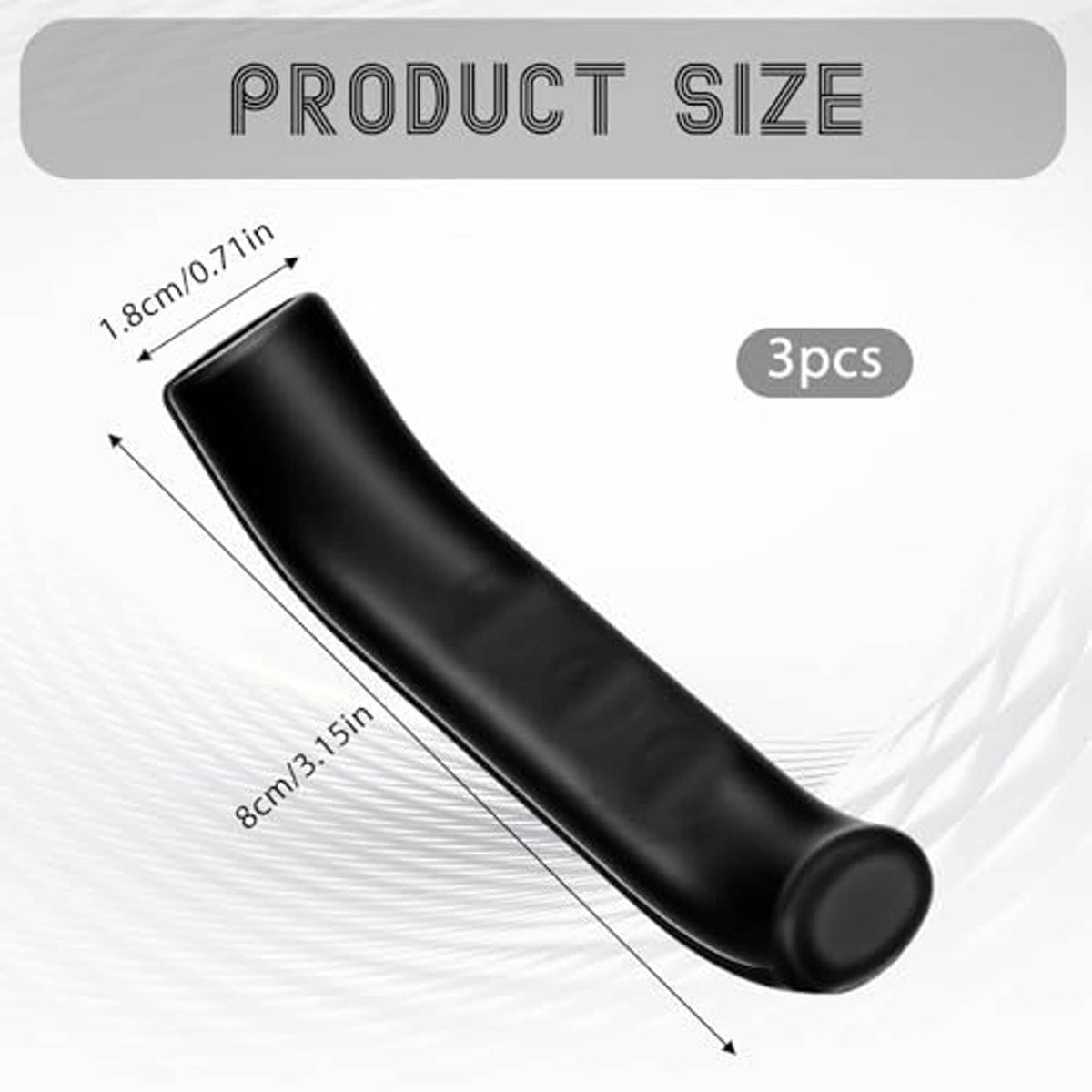 Single black bicycle brake lever sleeve with gel-like anti-slip grip texture