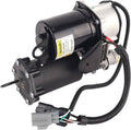 Air suspension compressor pump with black motor body and rubber air hose