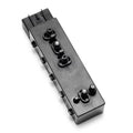 Power seat switch with four black control buttons on a dark gray panel