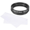 Black CPL 25.5mm filter ring with included microfiber cleaning cloth