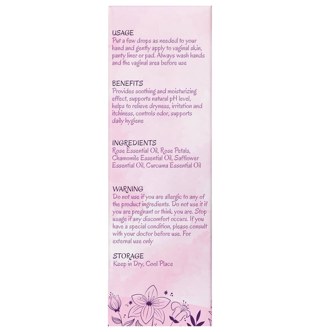 Pink product box back panel with usage, benefits, ingredients, warning, and storage text