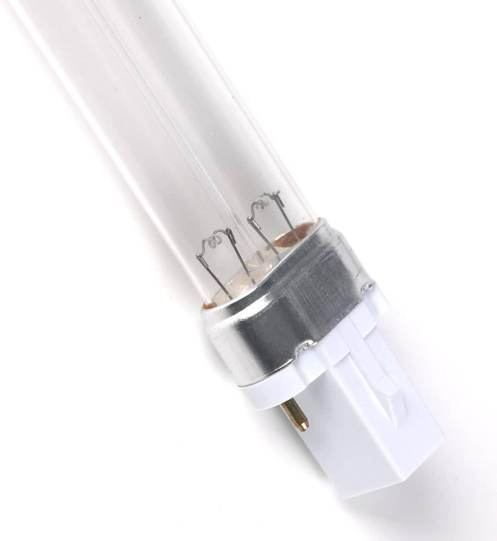 UV germicidal bulb with clear glass tube and G23 two-pin base