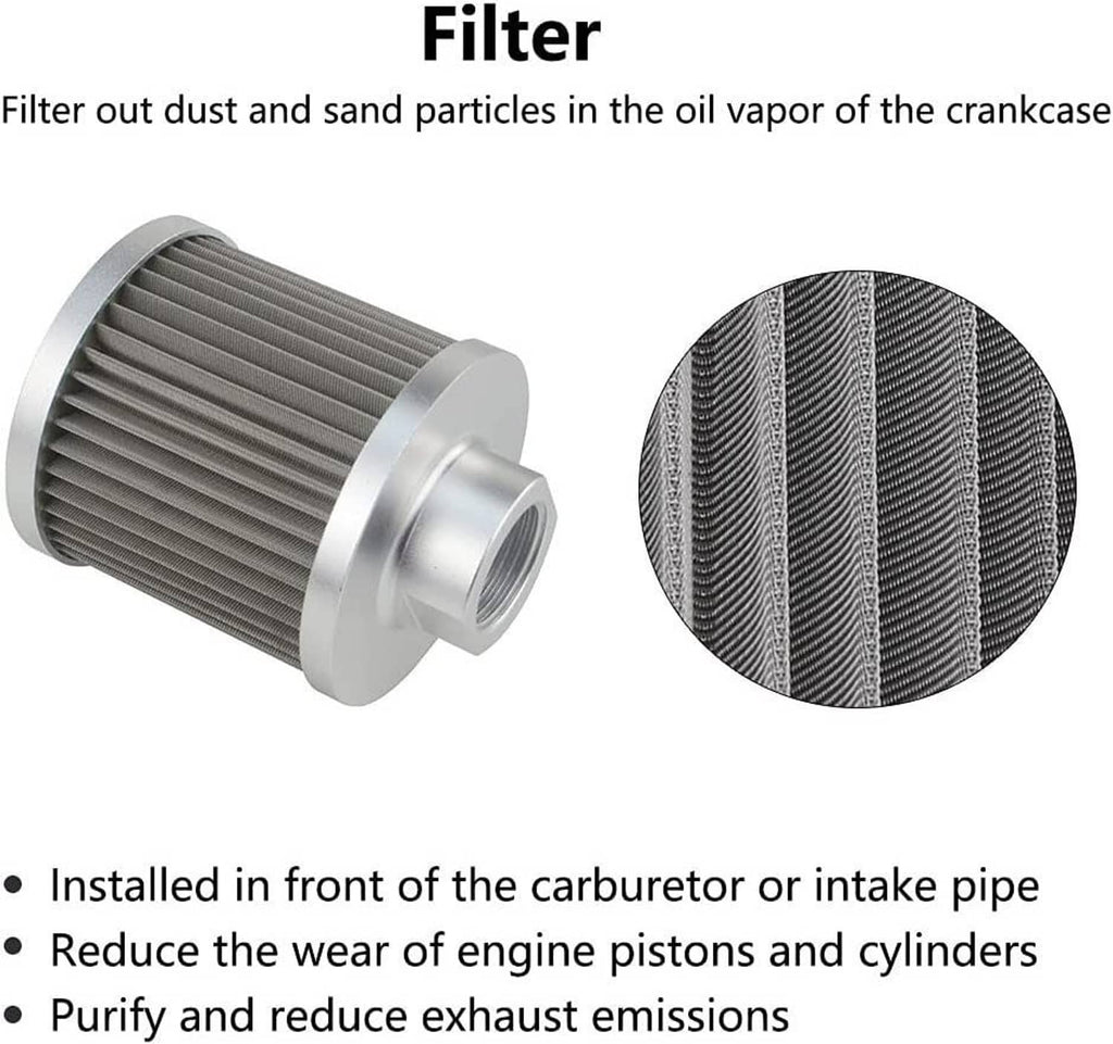 Oil vapor filter canister with ribbed element and inlet fitting