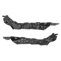 Black front bumper bracket pair with mounting tabs and slotted openings
