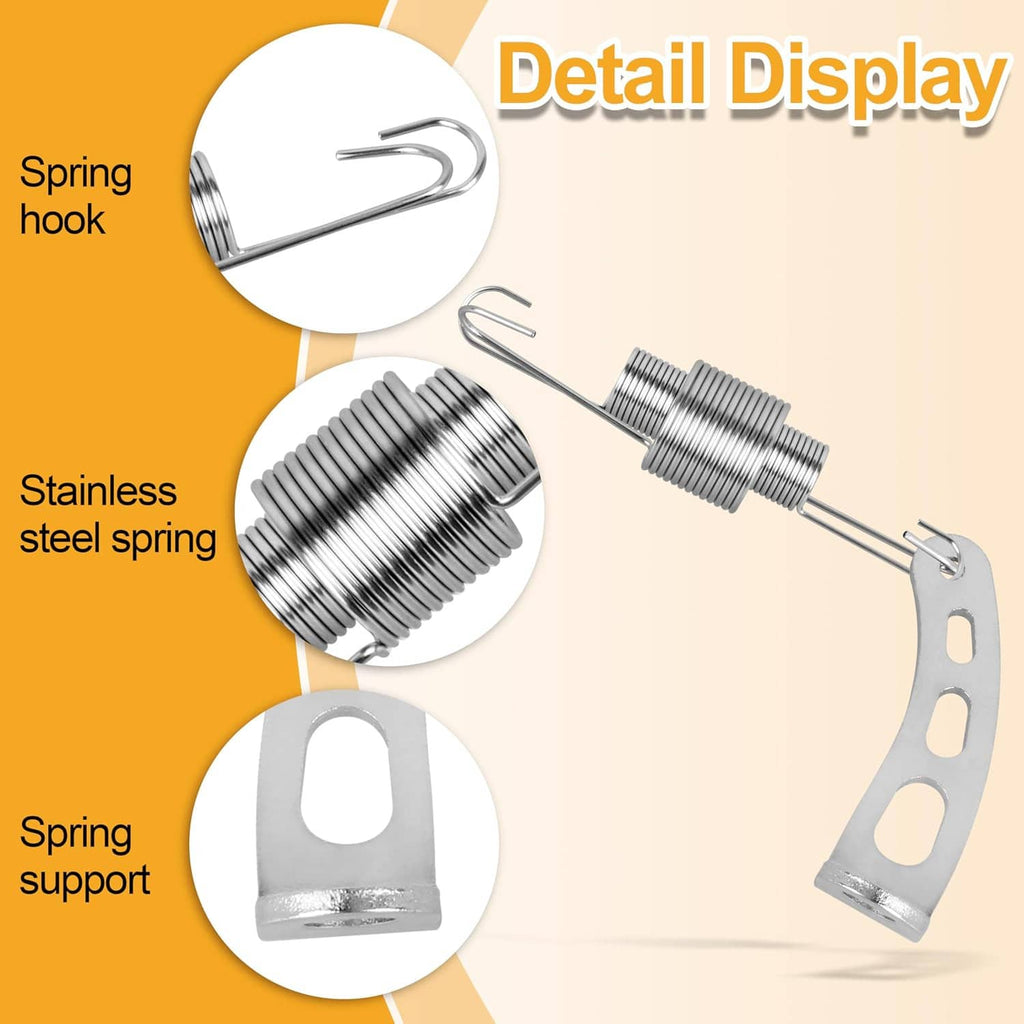 Carburetor return spring kit showing coiled spring, spring hook, and mounting support