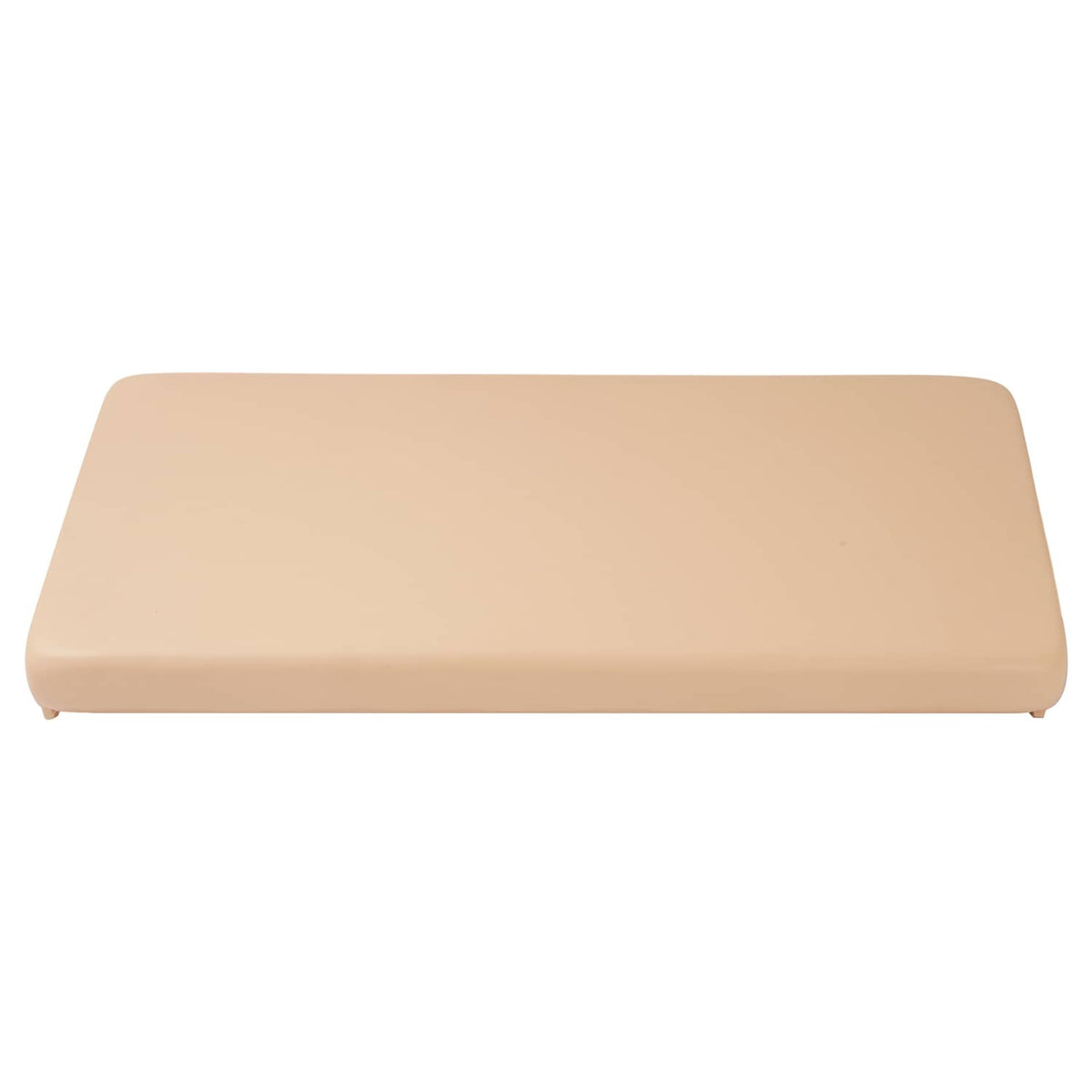 Tan golf cart seat bottom cushion with contoured back edge