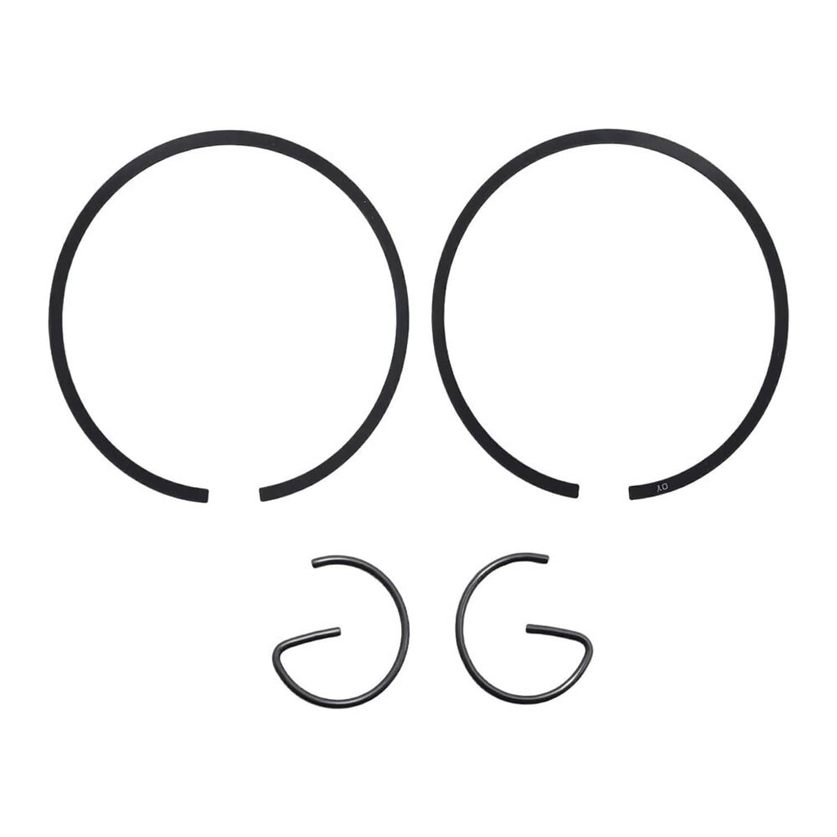 Cylinder kit piston ring set: black C-shaped rings