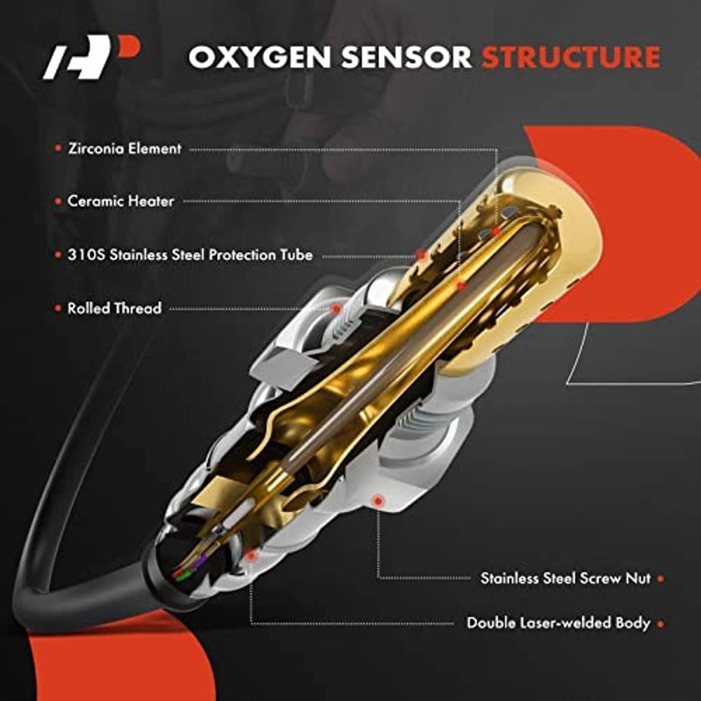 Heated oxygen sensor cutaway showing internal ceramic heater and metal protection tube