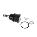 Front upper suspension ball joint with rubber boot and threaded stud, plus retaining ring