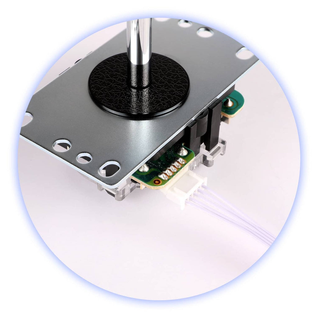 Joystick USB encoder module with metal lever and 5-pin cable connection