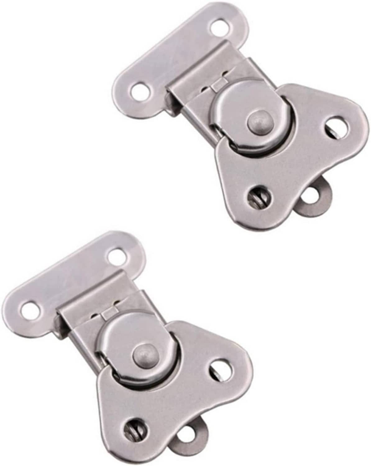 Stainless steel butterfly twist latch with spring-loaded knob and mounting holes