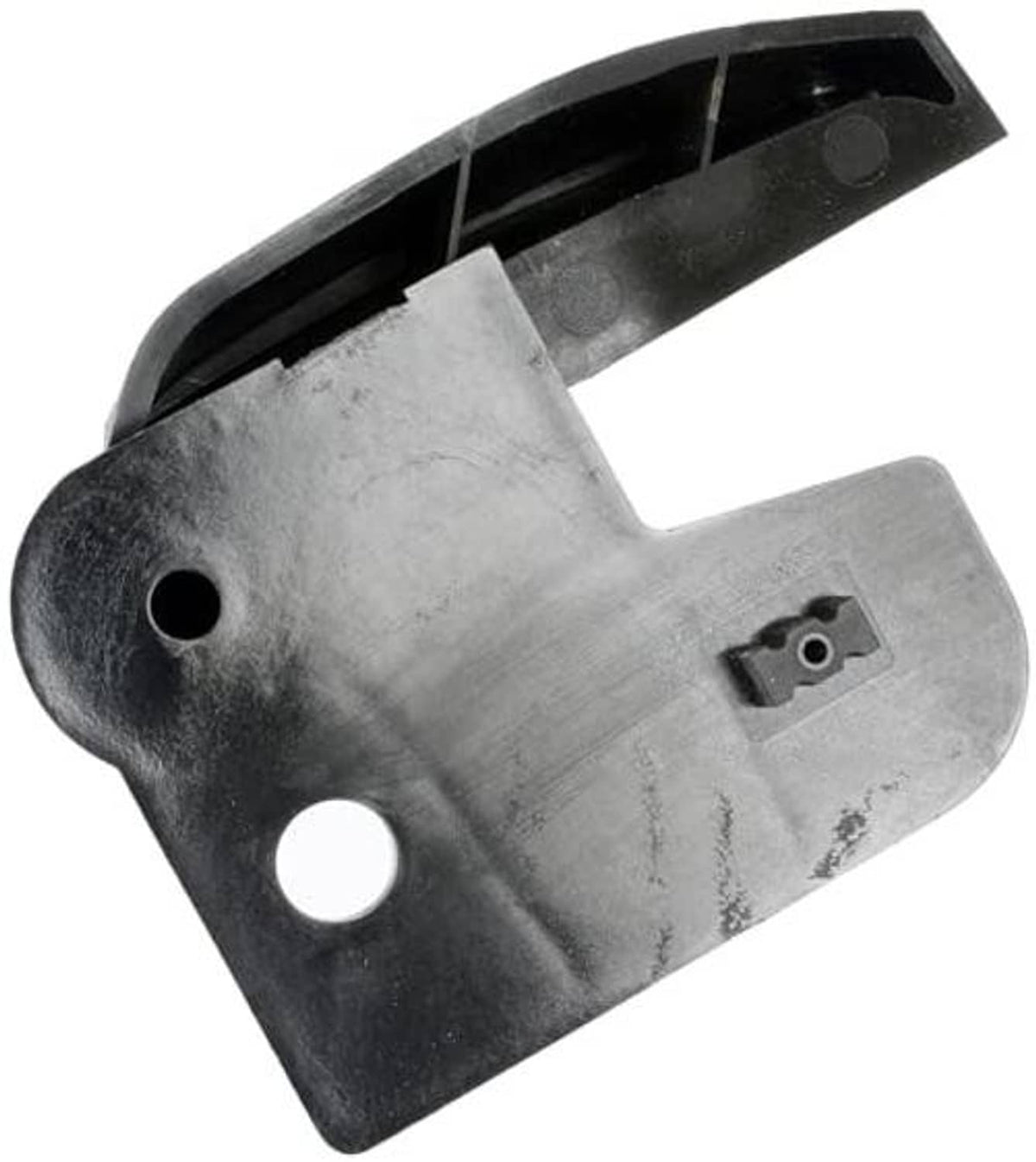 Metal hood latch handle bracket, gray with mounting hole