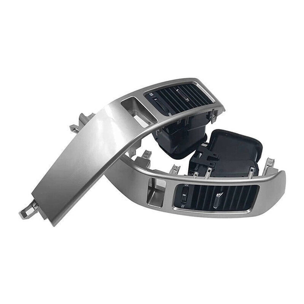 Dashboard air vent panel with silver trim and black vent grille, detachable design