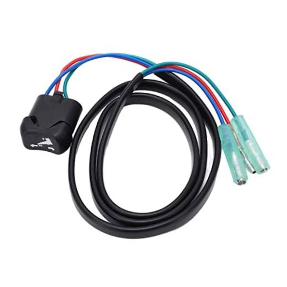 Tilt switch replacement wiring harness with black connector and colored leads