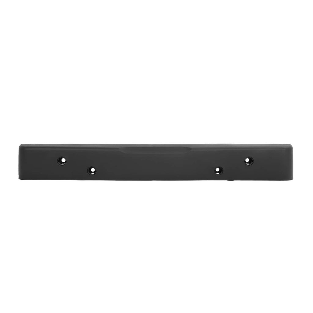 Black rear bumper bar with drilled mounting holes across the top edge