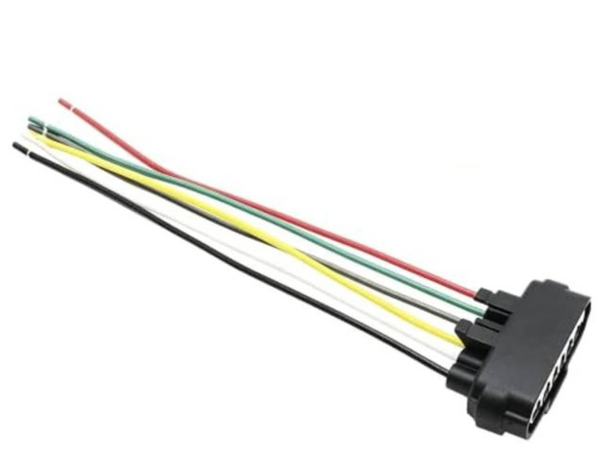 Throttle body 6-pin sensor pigtail cable with insulated multi-wire leads