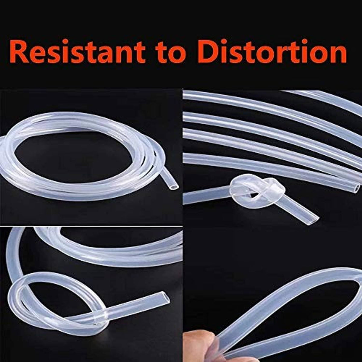 Clear silicone tube set, flexible 8mm x 12mm with small cut segments