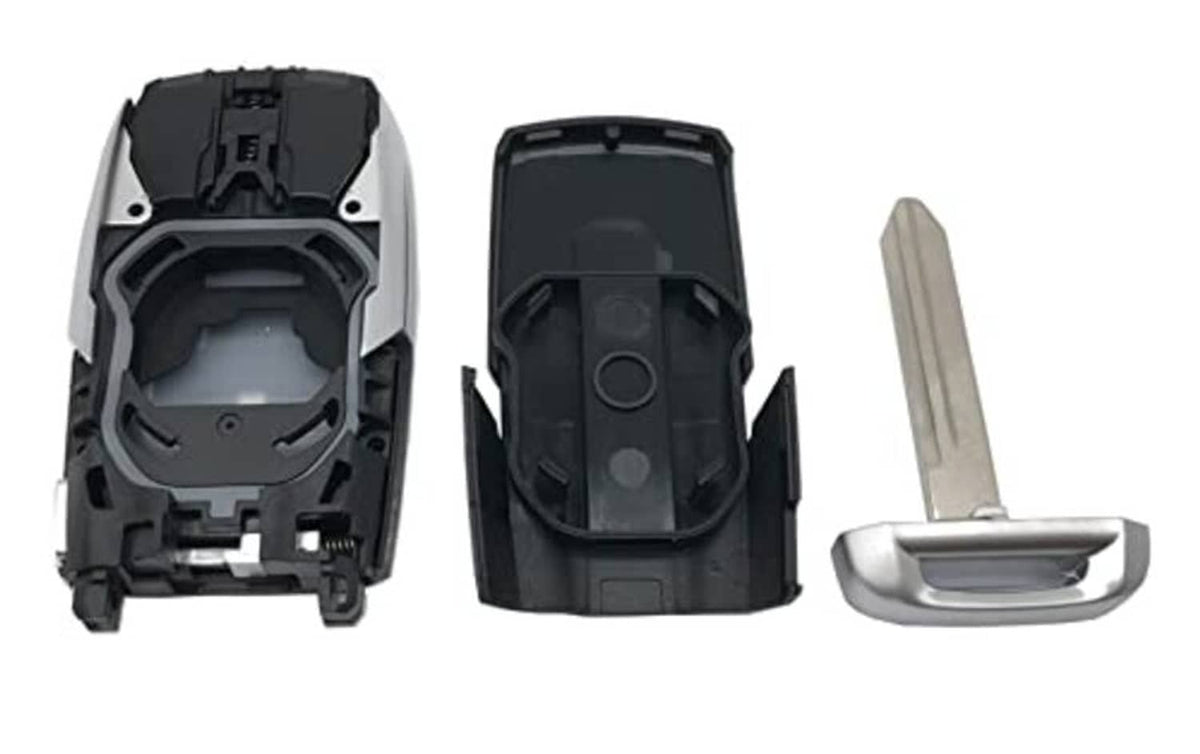 Replacement key fob shell case parts: black outer shell, inner pieces, and key holder