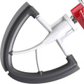 Flex edge beater paddle attachment with white arms and dark gray scraper rim