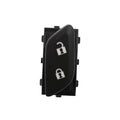 Black door lock switch assembly with lock and unlock icon buttons