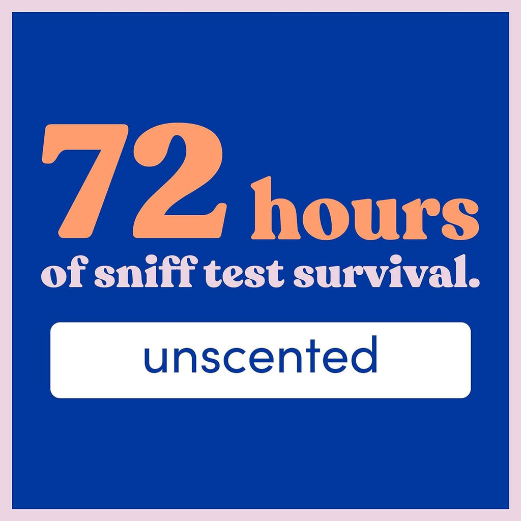 Unscented antiperspirant gel deodorant for 72-hour odor protection, orange cap