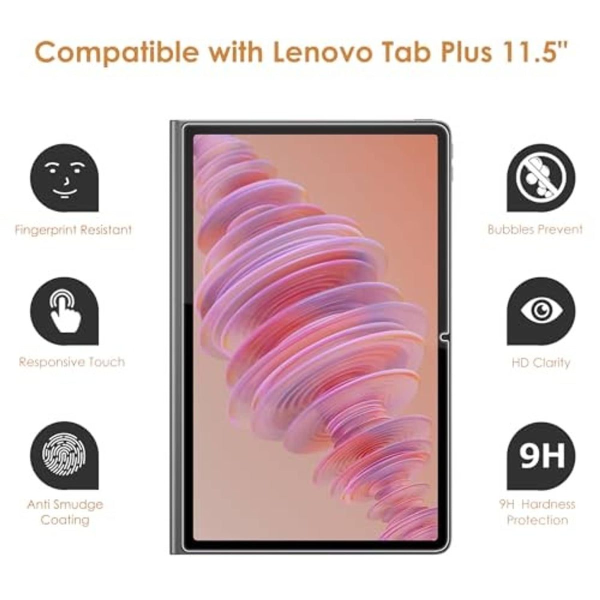 Tempered glass screen protector for 11.5-inch tablet, 9H hardness protection