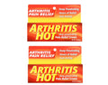 Pain relief creme boxes, two-pack, orange “Arthritis Hot” label, 3 oz each
