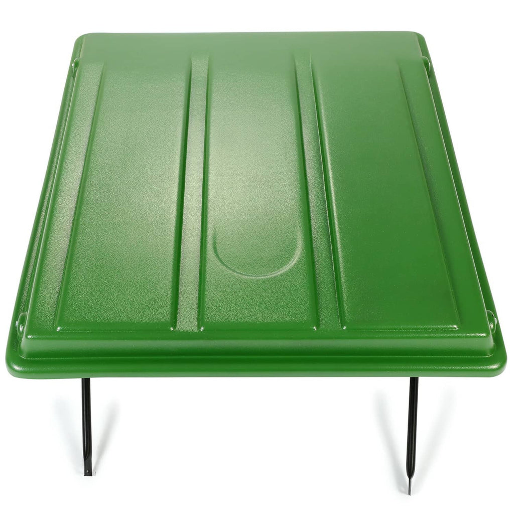 Green sun shade canopy top with molded ridges and curved center handle