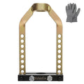 Universal CV joint puller separator tool with gold frame and black base