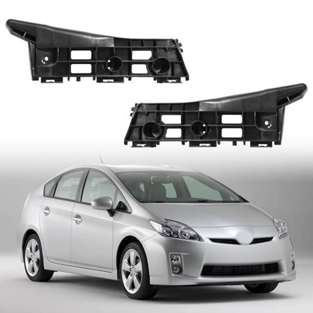 Black front bumper cover bracket retainer set, molded plastic with circular openings
