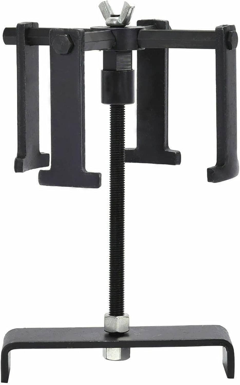 Automatic transmission clutch spring compressor tool with threaded screw and base