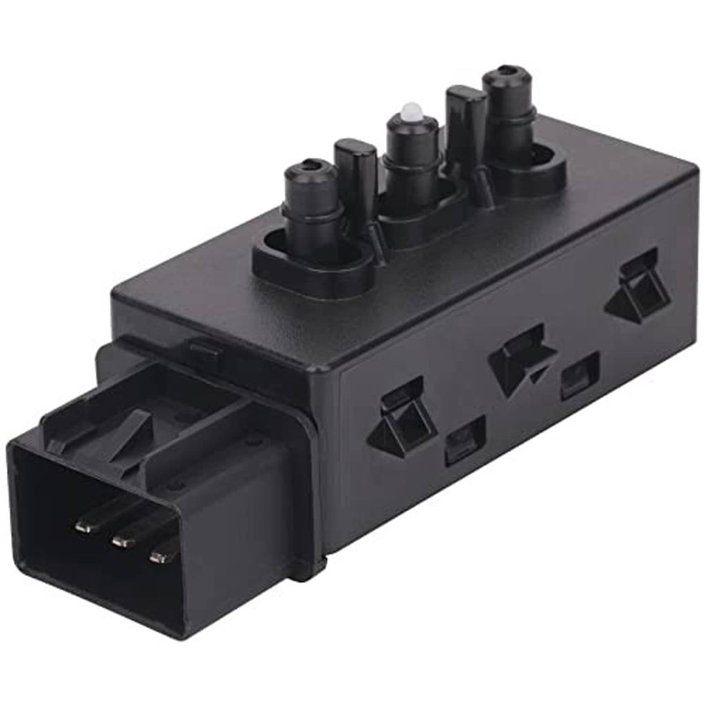 Black seat adjustment switch module with multi-button knobs and 8-pin connector