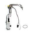 Fuel pump module assembly with metal pickup tube, wiring leads, and tank seal ring