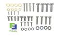 LG TV mounting bolts, screws, and washers set with multiple metal parts