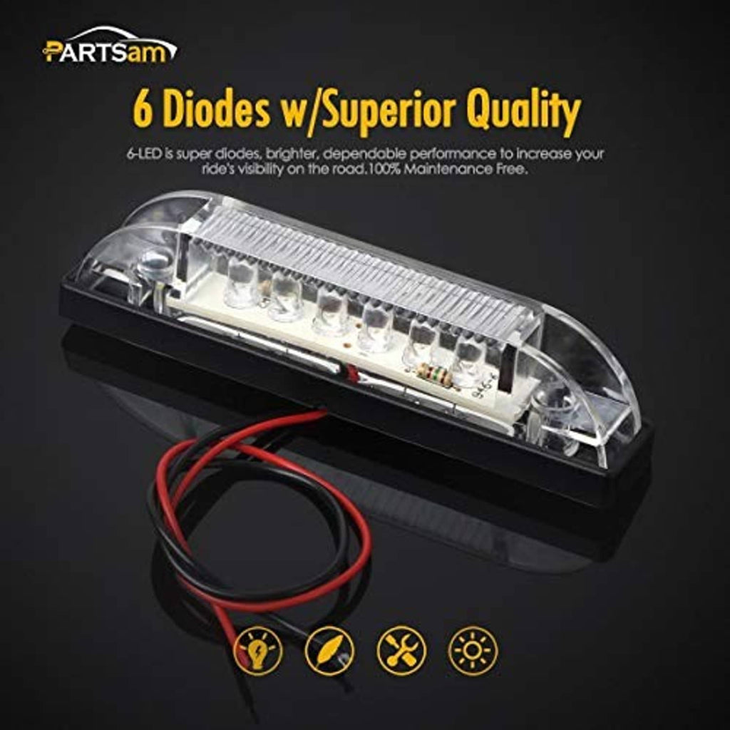 Clear-lensed LED utility light bar with wiring, mounted-style view.