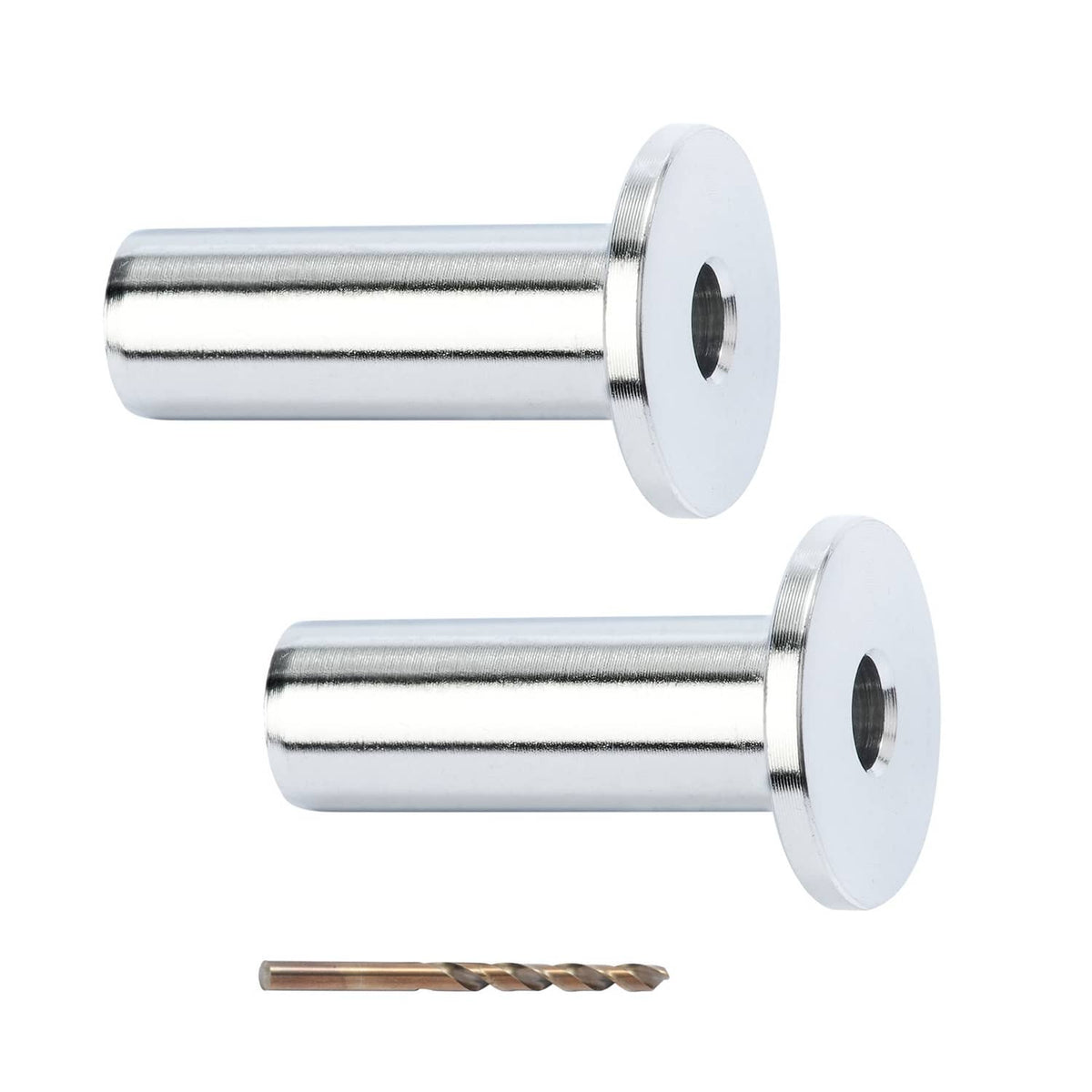 Stainless steel wire rope protector sleeves with end flange, for 1/8 in cable
