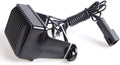 Black voltage rectifier regulator unit with cooling fins and wire harness