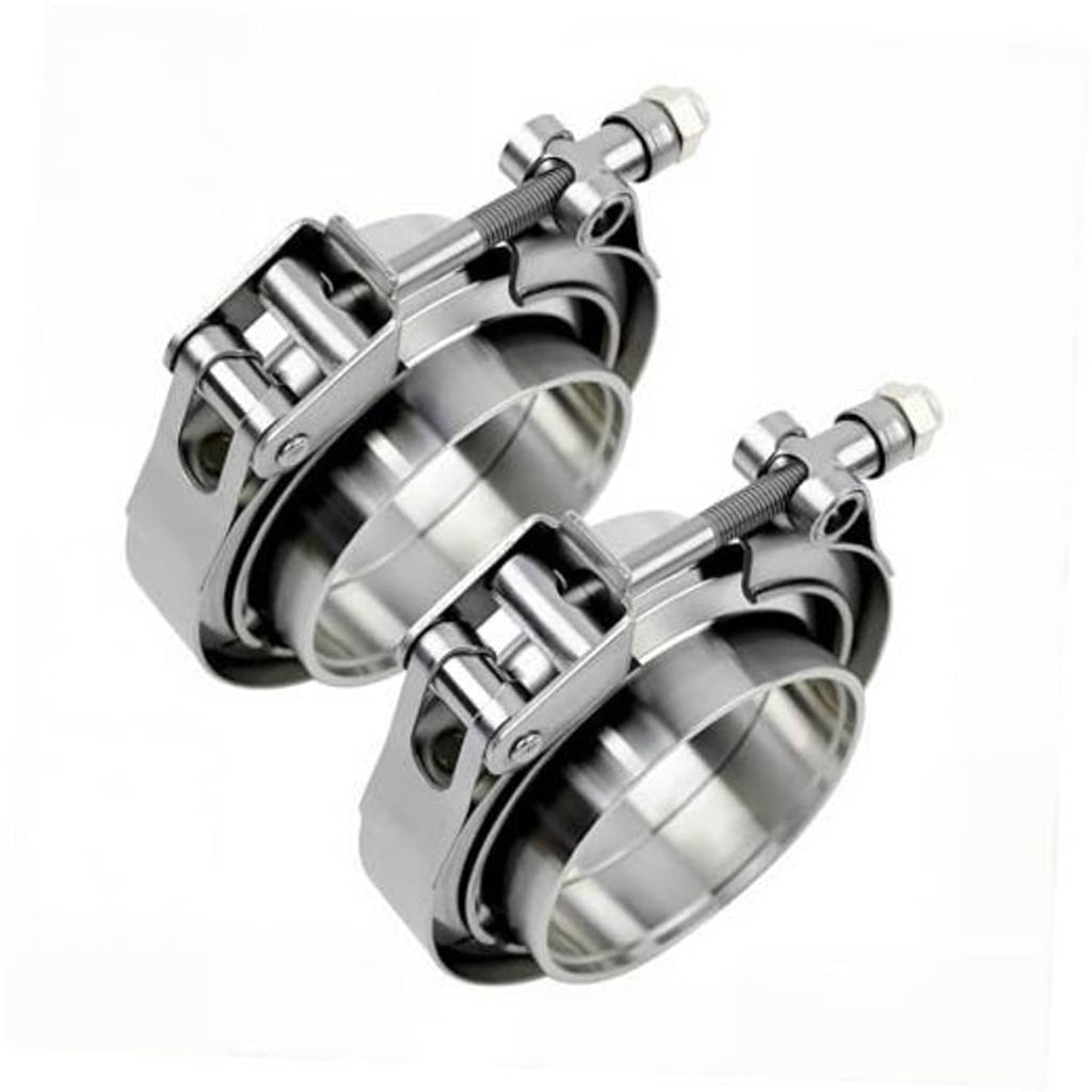 304 stainless steel V-band clamp with male and female flanges, double clamp set