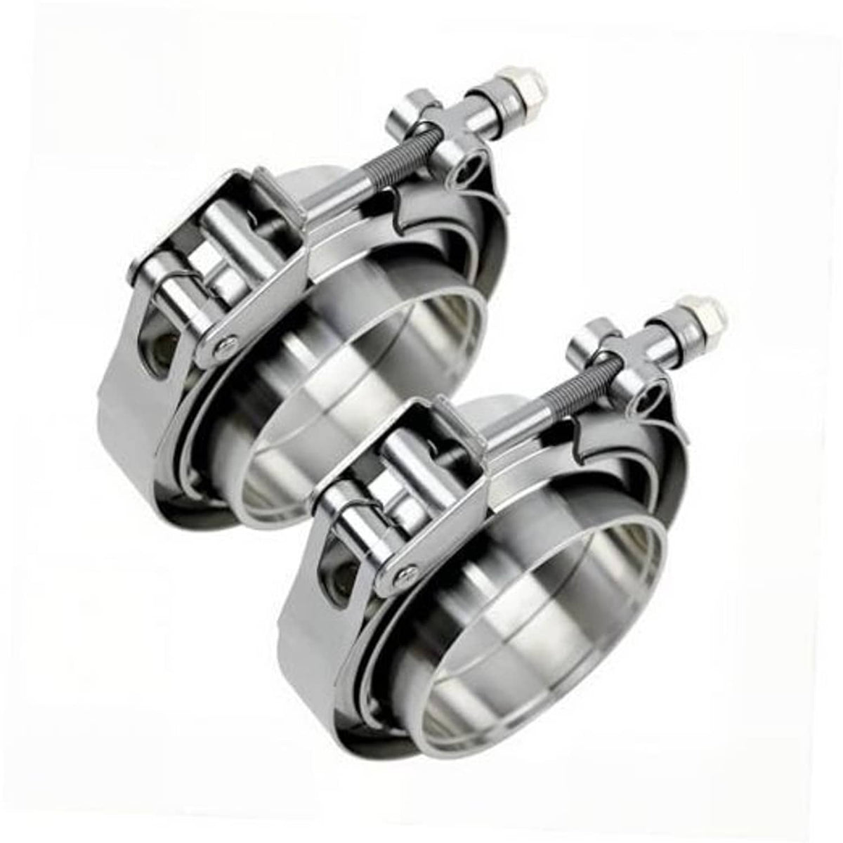 304 stainless steel V-band clamp with male and female flanges, double clamp set