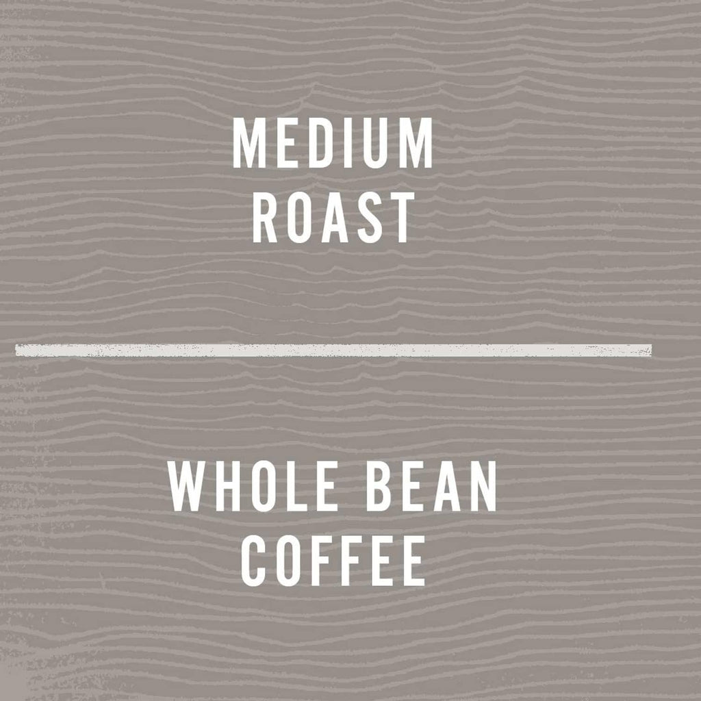Medium roast whole bean coffee label graphic
