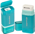 Turquoise Swordfish combo pencil sharpener with mess-free canister and built-in eraser