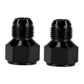 Black AN flare reducer adapter, 10AN to 8AN, hex fittings, aluminum alloy (2-pack)