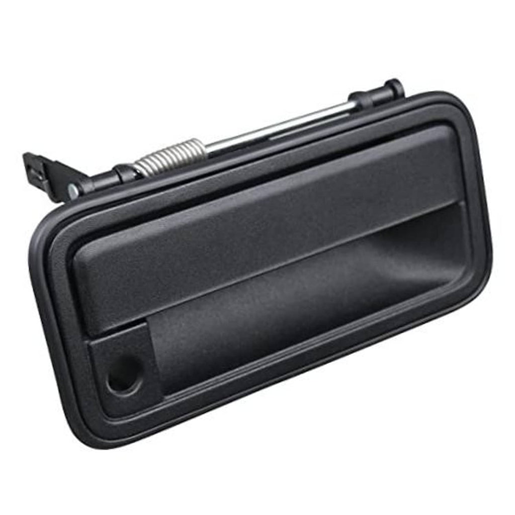 Black all-metal exterior door handle with metal linkage and spring, passenger side