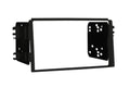 Black double-DIN installation kit bezel with mounting brackets for dash trim