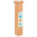 Tall corrugated cardboard shipping box, 8 x 8 x 48 in, pack of 5
