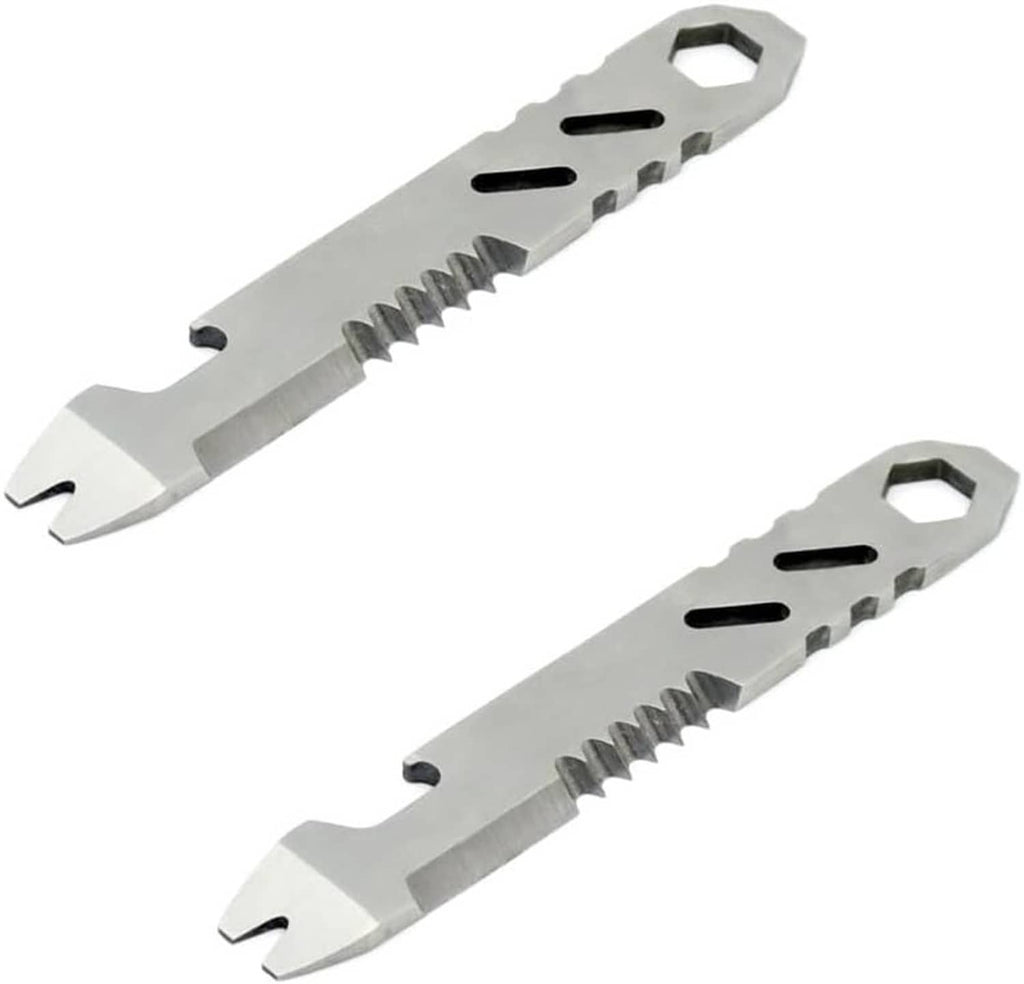 Two-pack high speed steel fire starter striker replacement tools, silver with hex hole