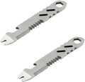 Two-pack high speed steel fire starter striker replacement tools, silver with hex hole