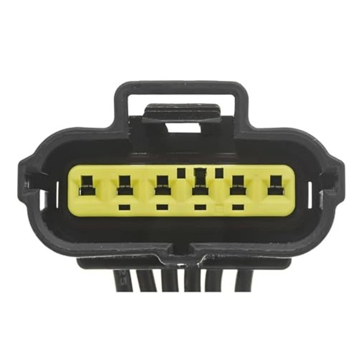 MAF pigtail connector, yellow 8-pin socket with black latch housing