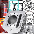 Cylinder piston top end rebuild kit with gaskets, piston, rings, and wire set